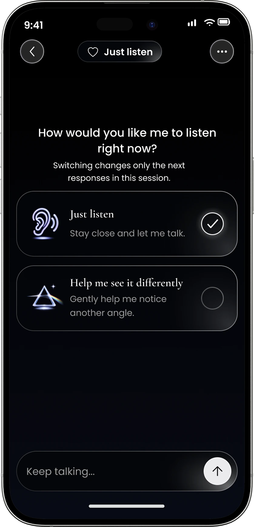 Listening Preferences — support that fits this moment.